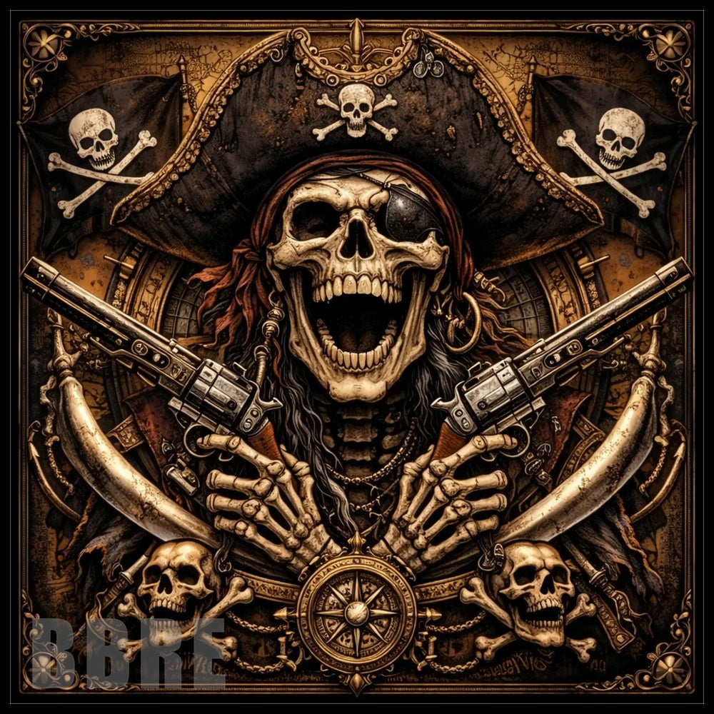 Pirate Skull 20 OZ Sublimation Wrap