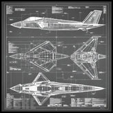 F-35 Blueprint 20 OZ Sublimation Wrap