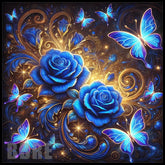 Blue Floral 2 20 OZ Sublimation Wrap