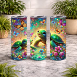 Turtle Butterflies 20 OZ Wrap Mockup
