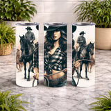 Cowgirl Cowboys 20 OZ Wrap Mockup