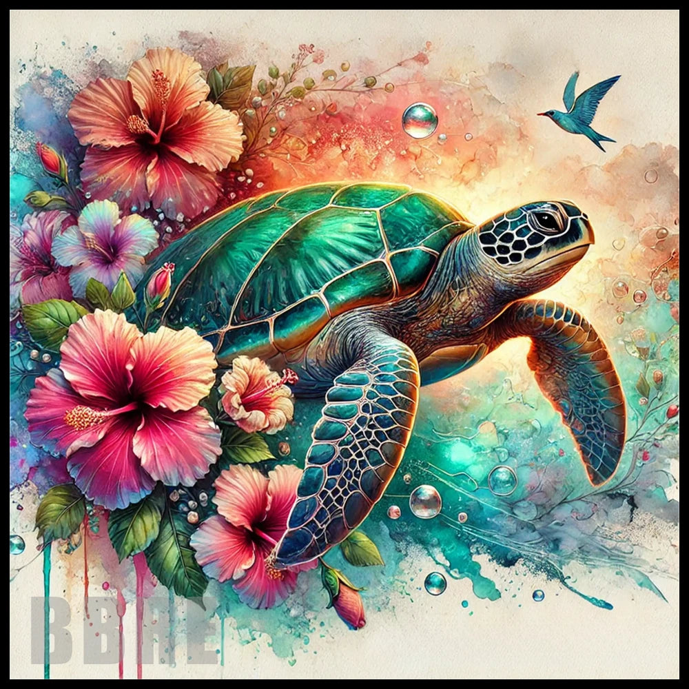 Tropical Turtle 10 20 OZ Sublimation Wrap