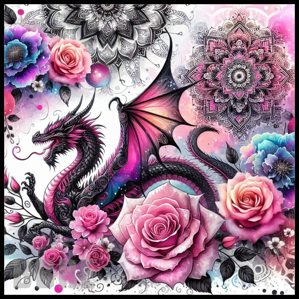 Dragon Floral 2 20 OZ Sublimation Wrap