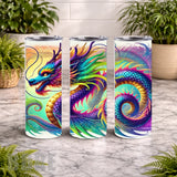Colorful Dragon 20 OZ Wrap Mockup