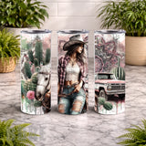 Cowgirl Spirit 20 OZ Wrap Mockup