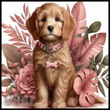 Floral Puppy 20 OZ Sublimation Wrap