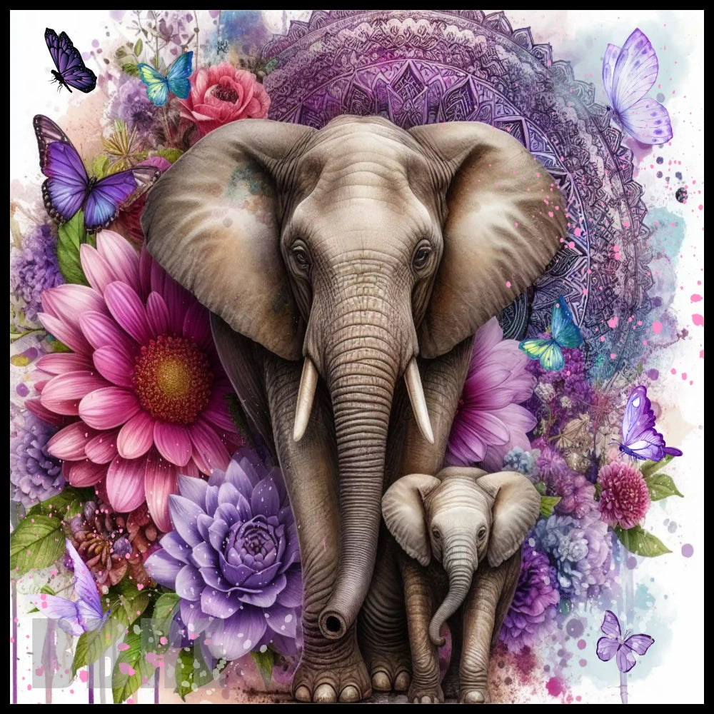 Elephant Blossom 3 20 OZ Sublimation Wrap