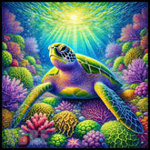 Colorful Sea Turtle 2 20 OZ Sublimation Wrap