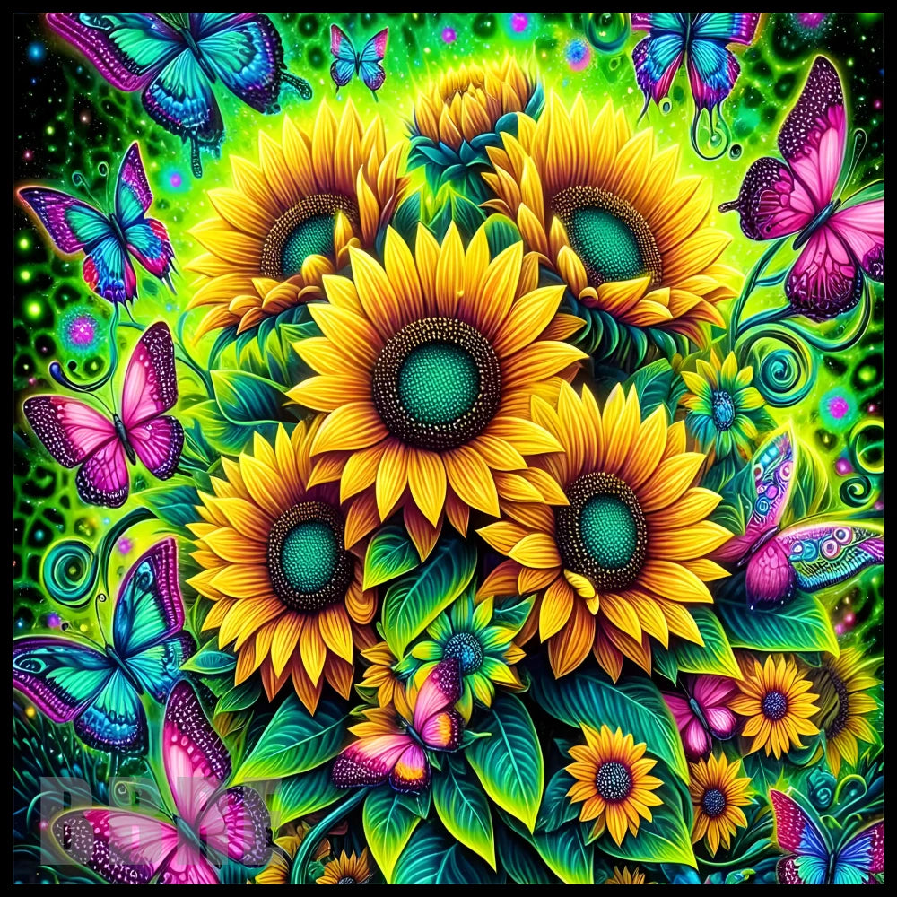 Sunflower Butterflies 20 OZ Sublimation Wrap