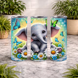 Butterfly Elephant 20 OZ Wrap Mockup