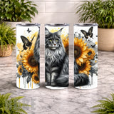 Sunflower Cat 20 OZ Wrap Mockup