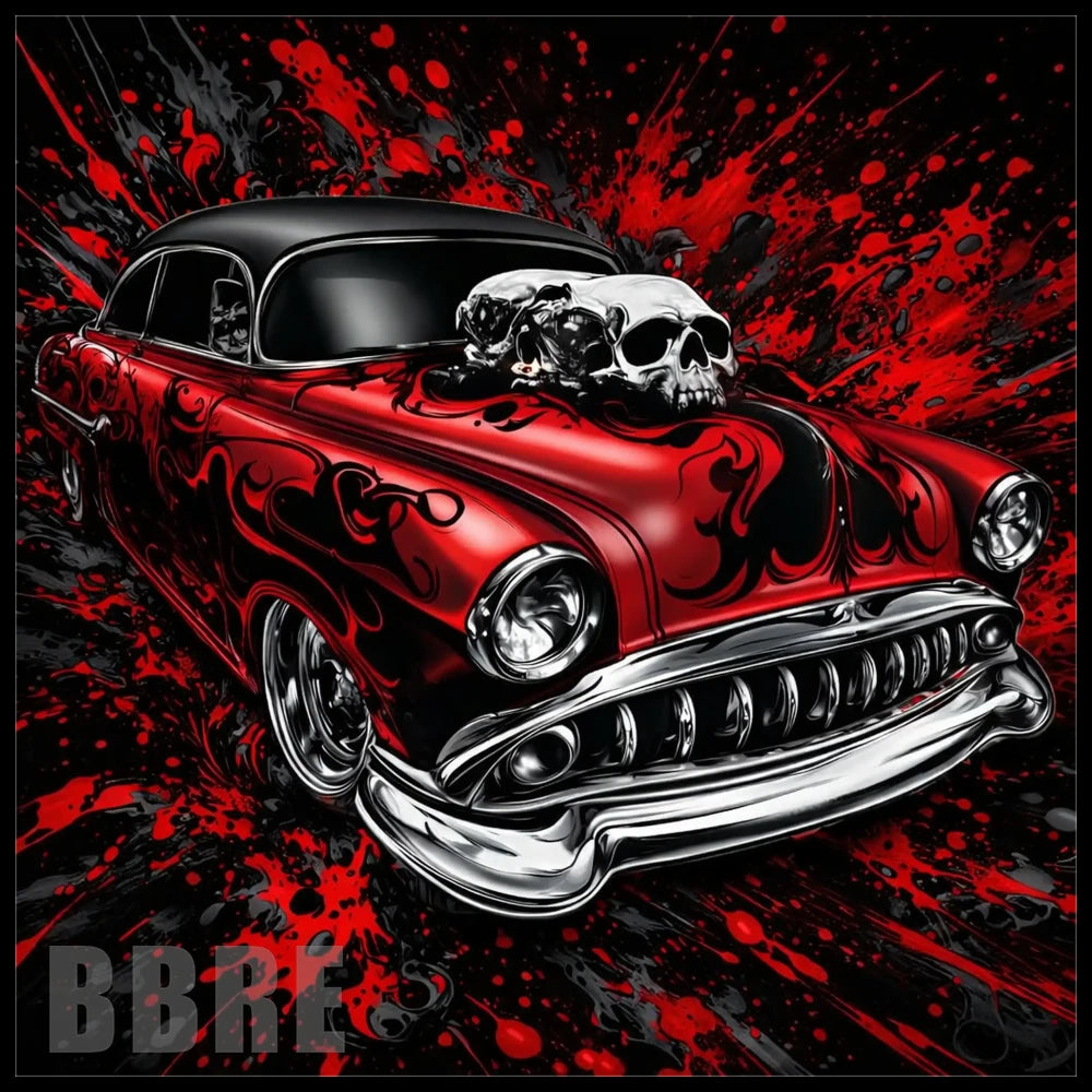 Skull Car 20 OZ Sublimation Wrap