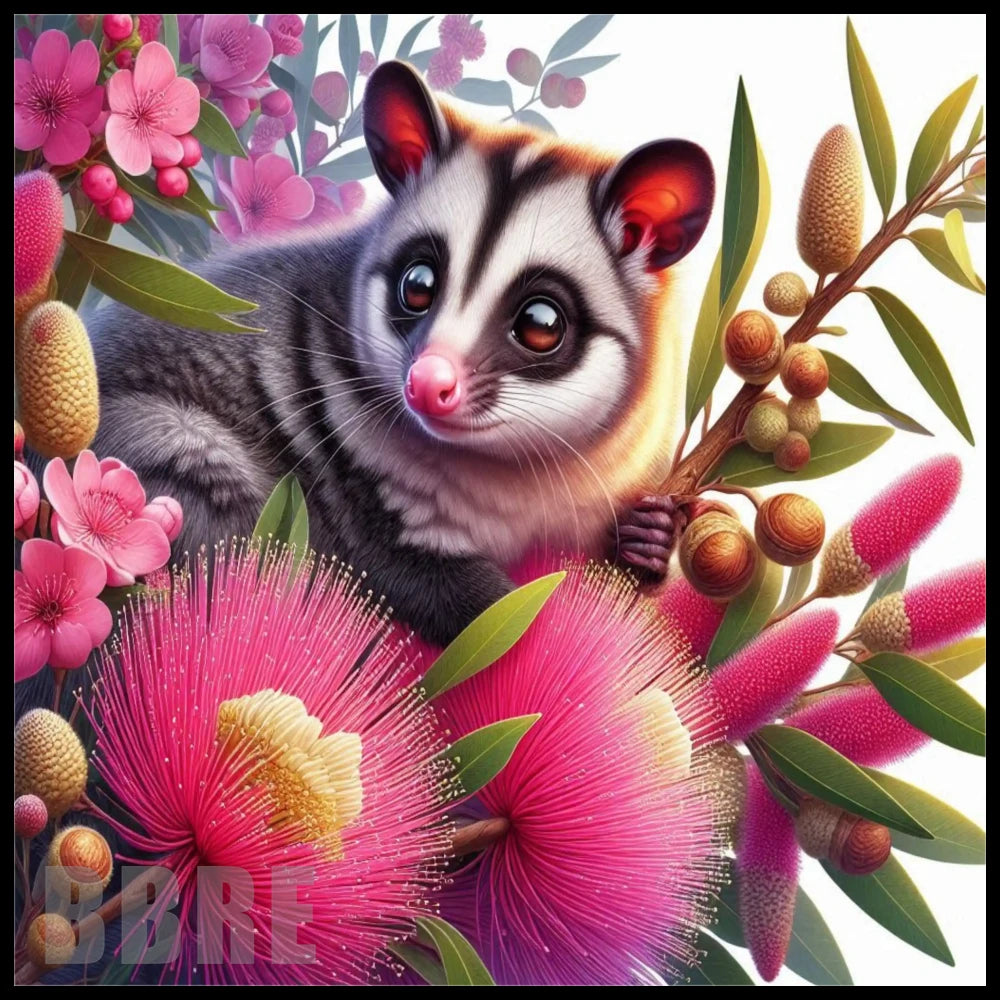 Floral Possum 20 OZ Sublimation Wrap