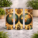 Nautical Globe 20 OZ Wrap Mockup