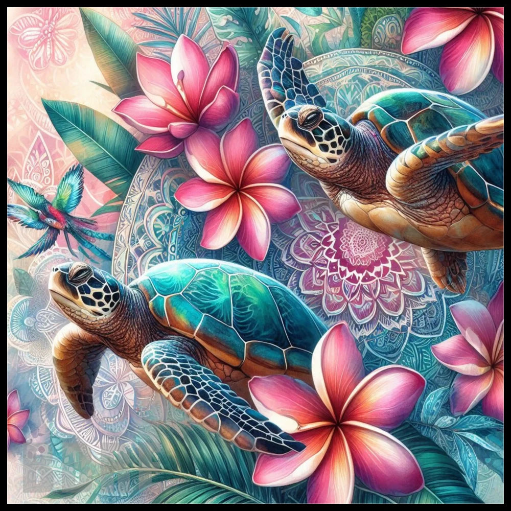 Tropical Turtles 6 20 OZ Sublimation Wrap