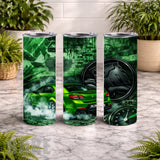 Green Muscle Car 20 OZ Wrap Mockup