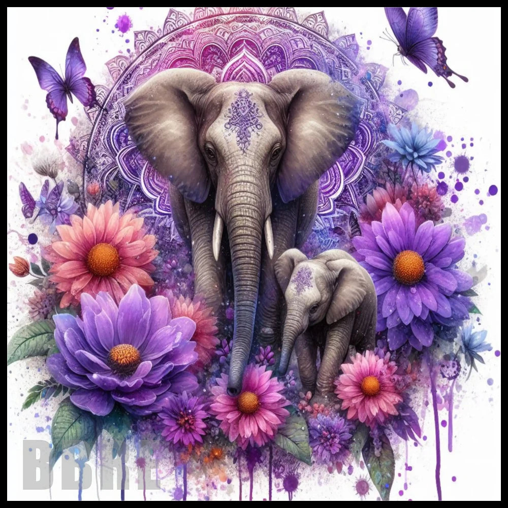 Elephant Blossom 4 20 OZ Sublimation Wrap