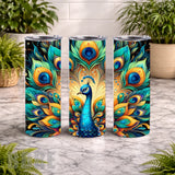 Peacock Elegance 20 OZ Wrap Mockup