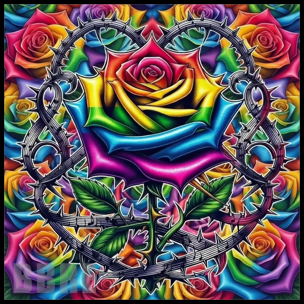 Rainbow Rose 20 OZ Sublimation Wrap
