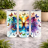 Butterfly Splash 20 OZ Wrap Mockup