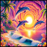 Tropical Dolphins 20 OZ Sublimation Wrap