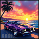 Sunset Camaro 20 OZ Sublimation Wrap