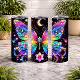 Colorful Butterfly 2 20 OZ Wrap Mockup