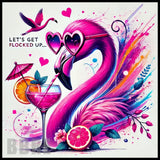 Flocked Flamingo 20 OZ Sublimation Wrap