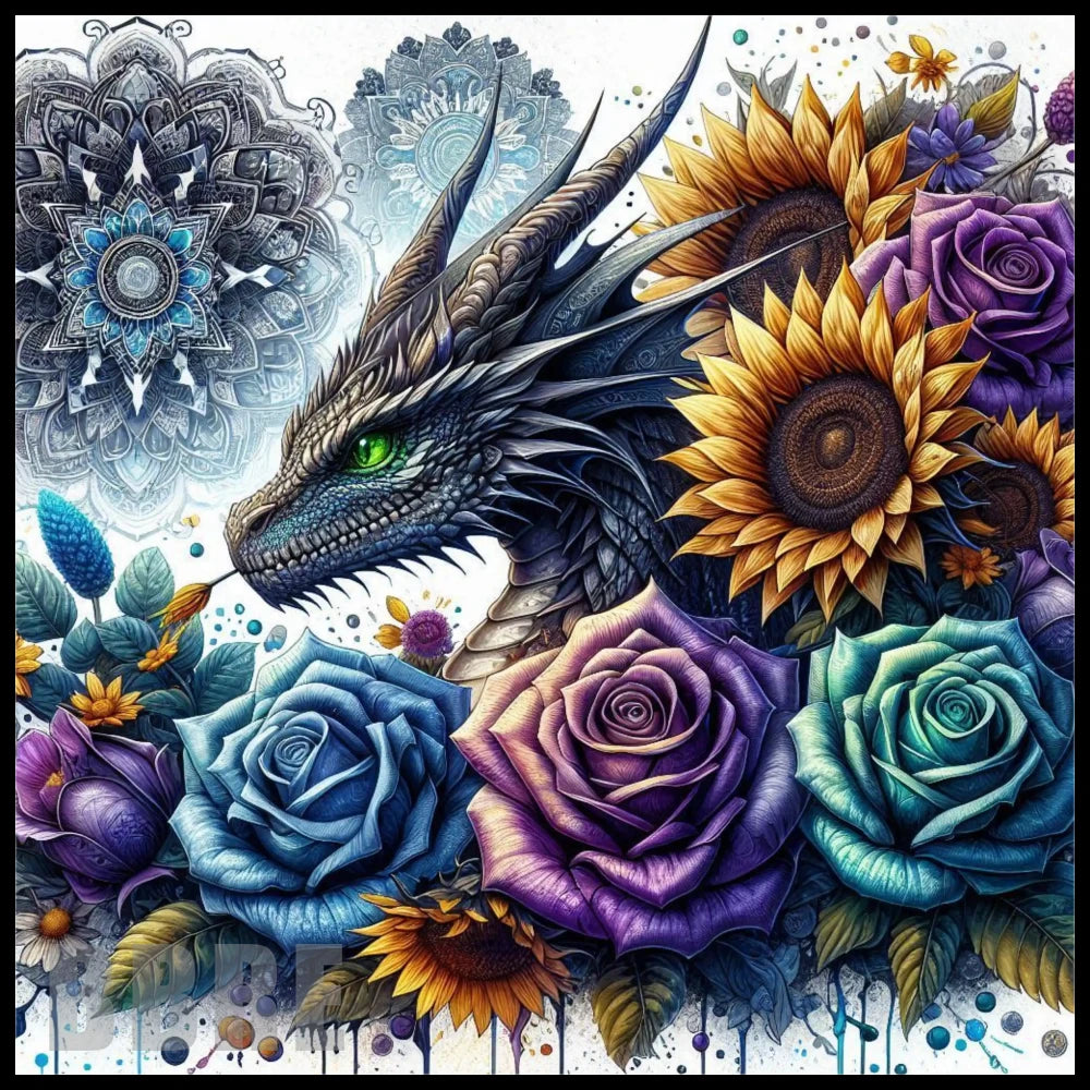 Dragon Floral 3 20 OZ Sublimation Wrap
