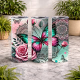 Butterfly Mandala 20 OZ Wrap Mockup