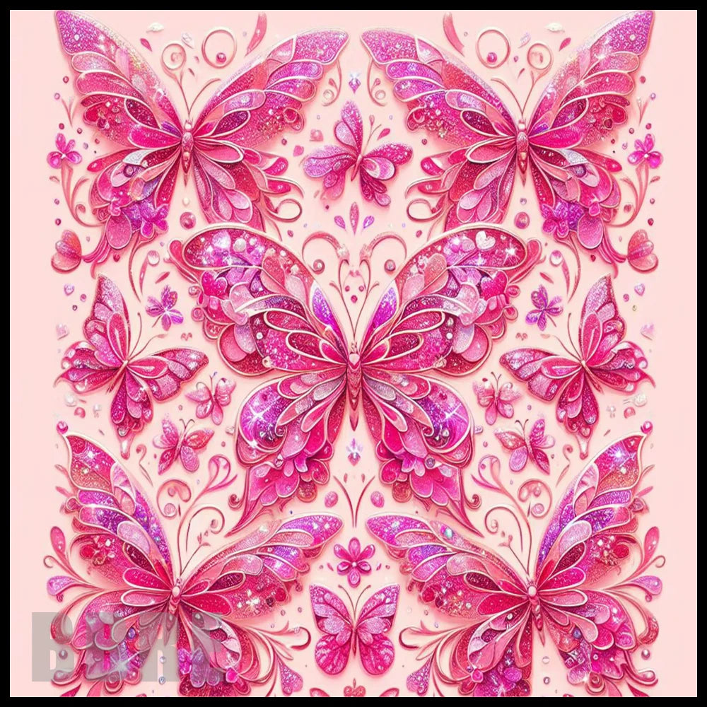 Pink Butterfly 20 OZ Sublimation Wrap