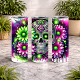 Floral Skull 28 20 OZ Wrap Mockup