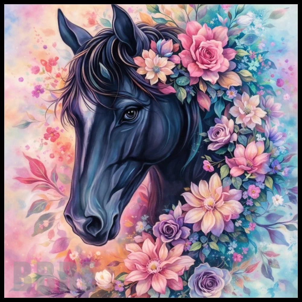 Floral Horse 5 20 OZ Sublimation Wrap