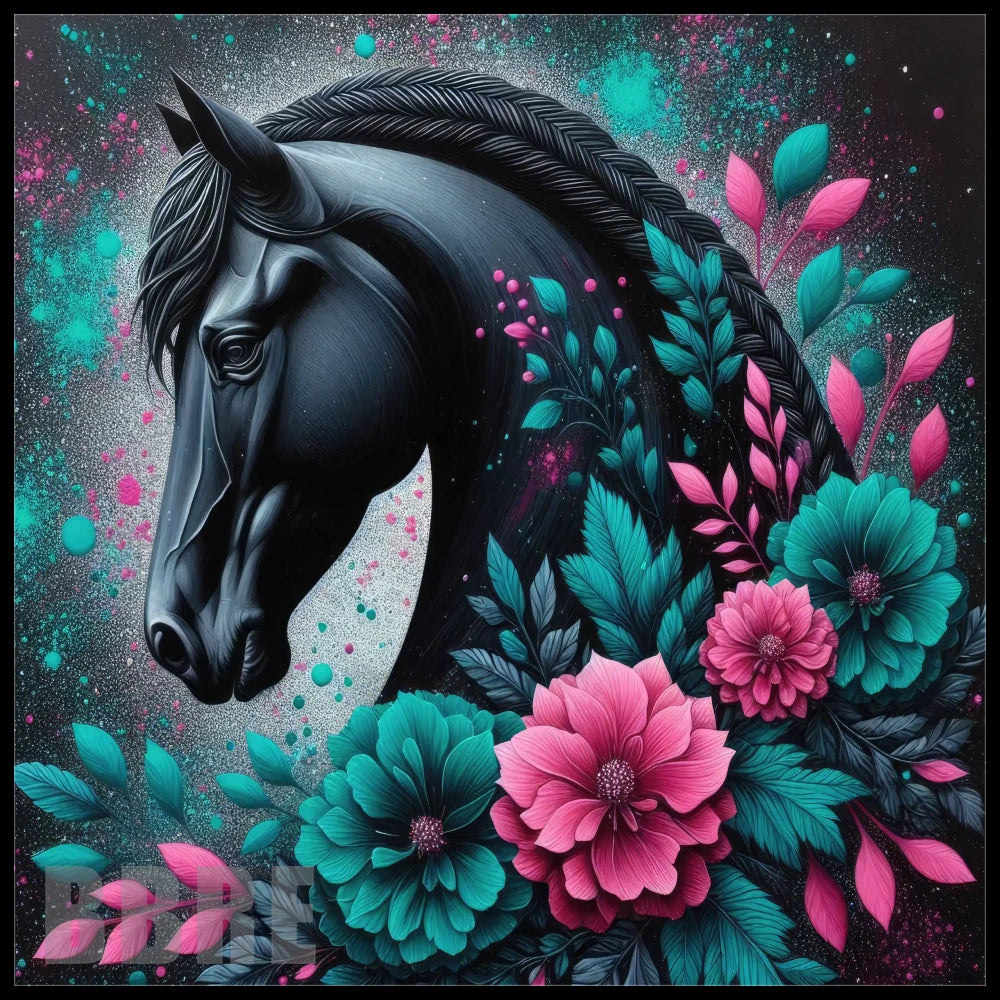Floral Horse 4 20 OZ Sublimation Wrap
