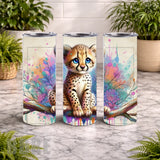 Cute Cheetah 20 OZ Wrap Mockup