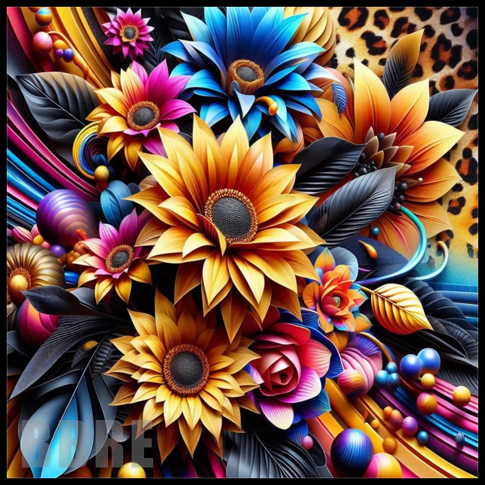 Floral Burst 7 20 OZ Sublimation Wrap