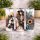Cowgirl Tumbler 20 OZ Wrap Mockup