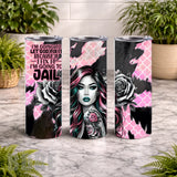 Bold Tattooed Woman 20 OZ Wrap Mockup