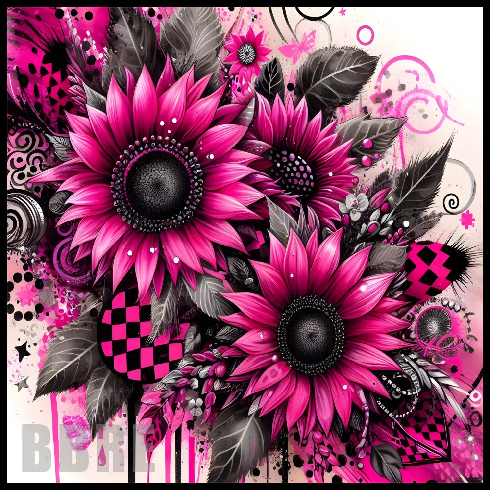 Pink Sunflowers 20 OZ Sublimation Wrap