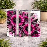 Pink Sunflowers 20 OZ Wrap Mockup