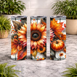 Autumn Floral 20 OZ Wrap Mockup