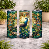 Peacock Elegance 2 20 OZ Wrap Mockup