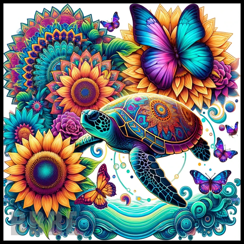 Turtle Blossom 5 20 OZ Sublimation Wrap