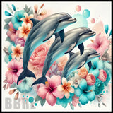 Dolphin Floral 20 OZ Sublimation Wrap