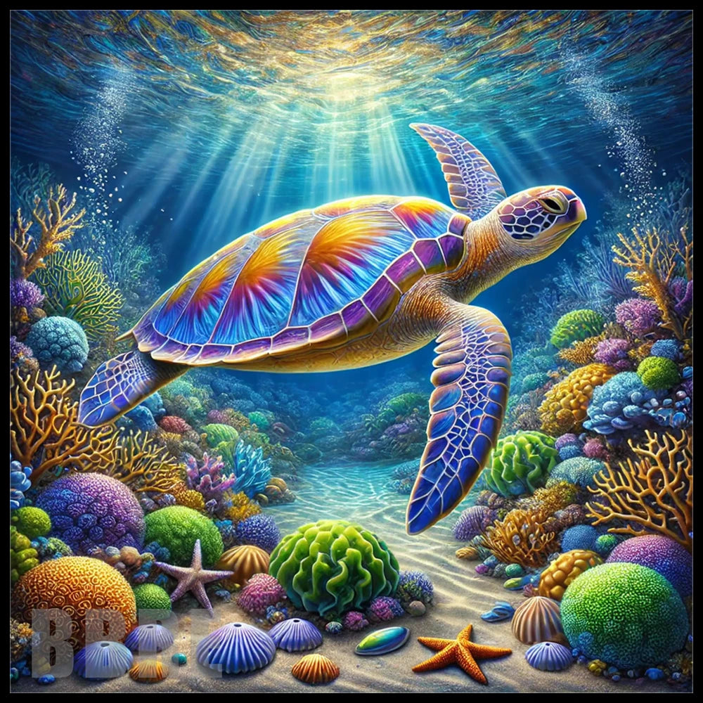 Colorful Turtle 9 20 OZ Sublimation Wrap