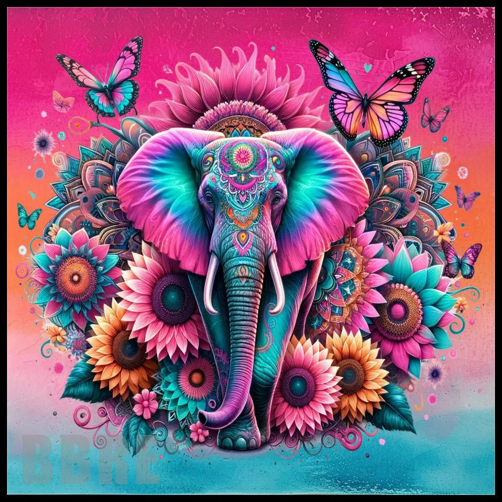 Colorful Elephant 3 20 OZ Sublimation Wrap