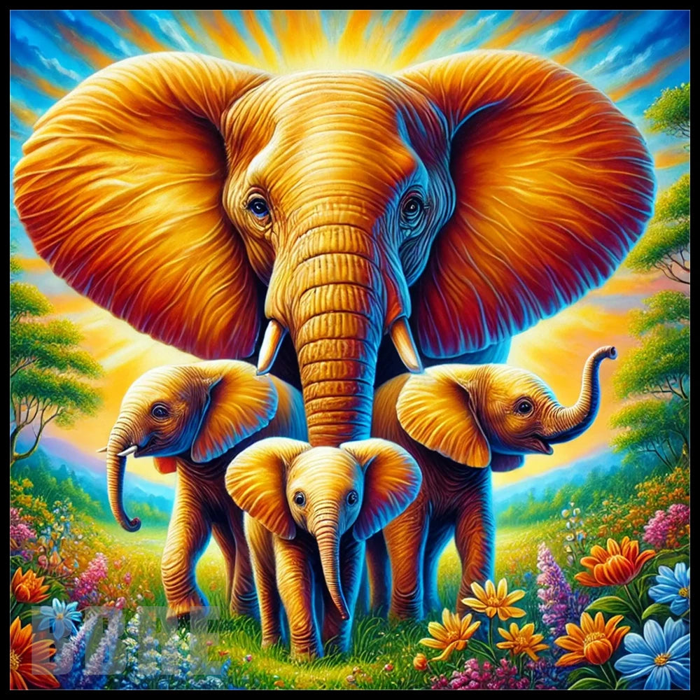 Colorful Elephants 2 20 OZ Sublimation Wrap