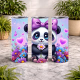 Cute Panda 20 OZ Wrap Mockup