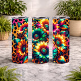 Vibrant Sunflowers 4 20 OZ Wrap Mockup