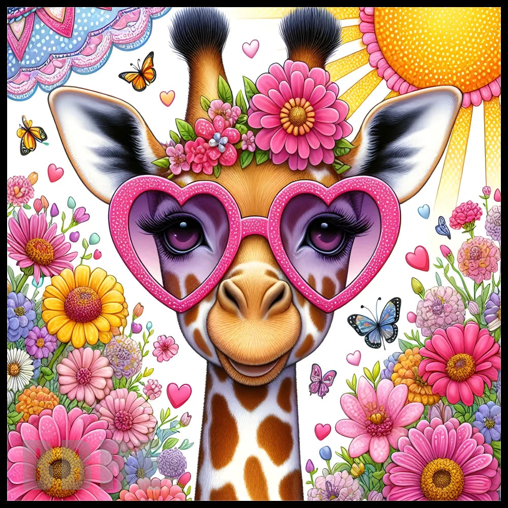 Floral Giraffe 2 20 OZ Sublimation Wrap